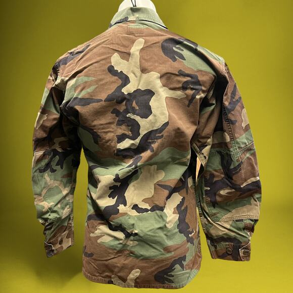 Army Field Jacket Canvas Camo Small-Regular Women’s Cut US Pockets Woodland Hunt - Picture 2 of 7